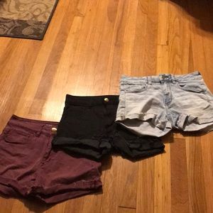 bundle of 3 american eagle hi rise shortie
